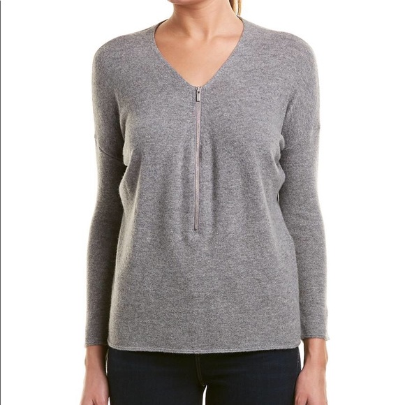 The Kooples Sweaters - 🚨 FINAL PRICE - The Kooples Gray Zip Wool and Cashmere Sweater
